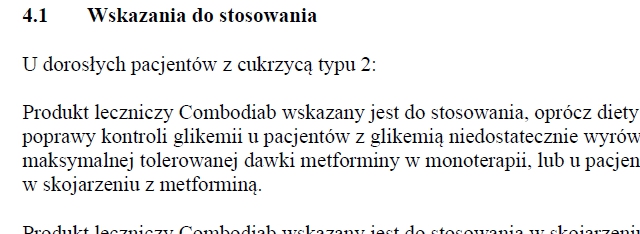 Wskazania wg ChPL