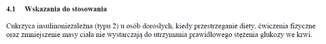 Wskazania wg ChPL