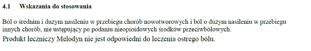 Wskazania wg ChPL