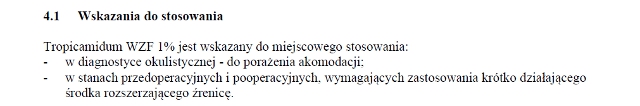 Wskazania wg ChPL